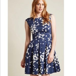 Closet London ModCloth Navy Butterfly Dress